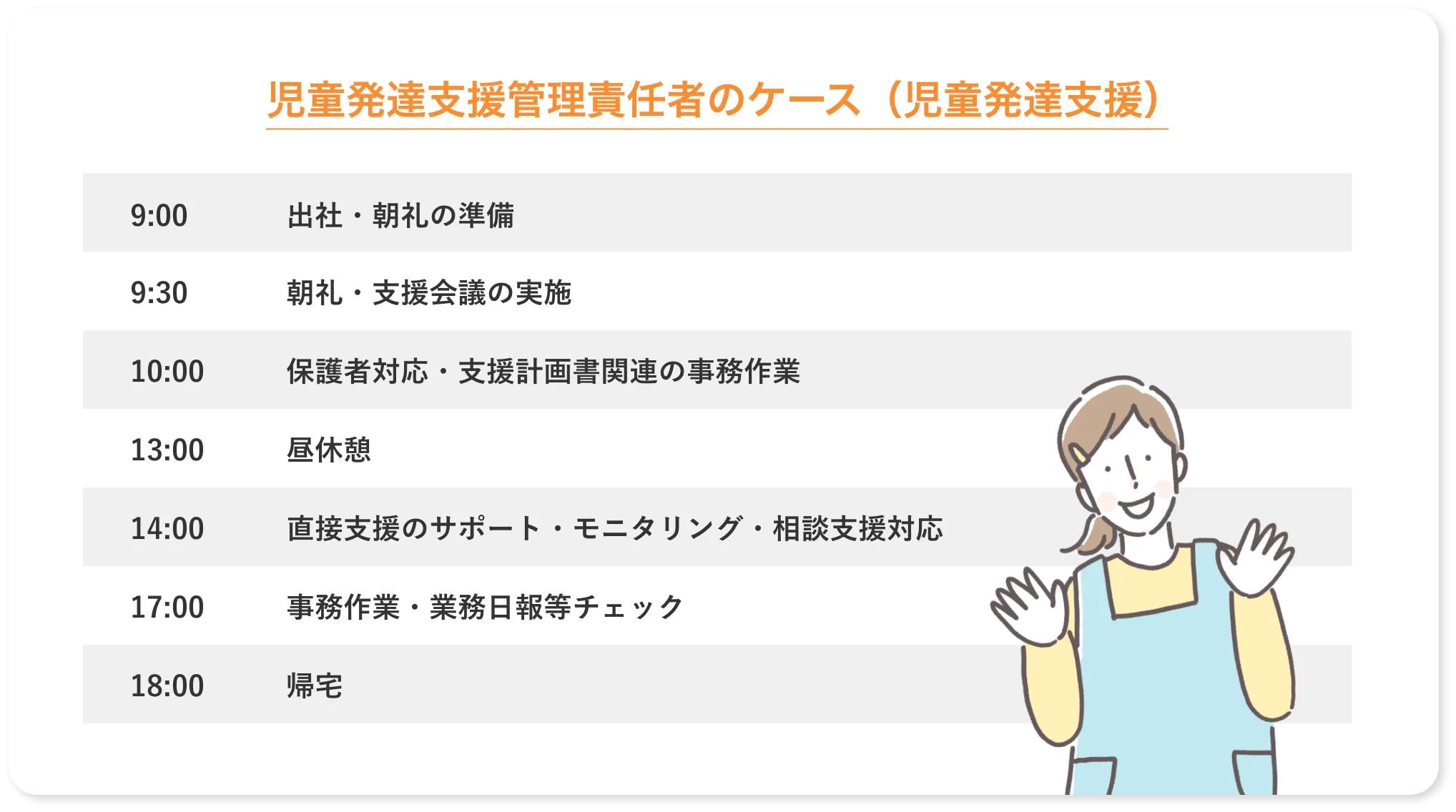 児童発達支援管理責任者のケース