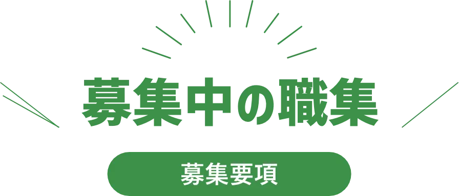 募集中の職集 募集要項